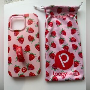 iPhone 16 Pro Max. Righty. Loopy Case Berries & Bows